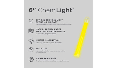 Światło Chemiczne - LightStick 15 cm żółty Światło Chemiczne - LightStick 15 cm żółty