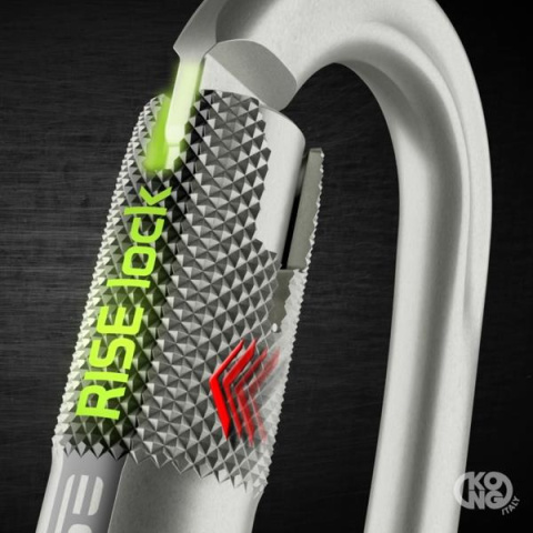 Karabinek Ovalone Alu RISE Lock™ Karabinek Ovalone Alu RISE Lock™